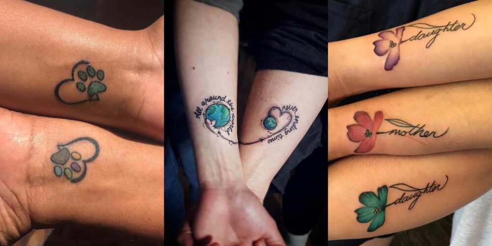 Mother daughter tattoos designs