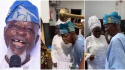 "This man fit reach 120": Actor Agbako dances energetically with Iya Rainbow at his 100th birthday celebration
