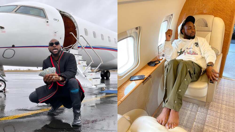 davido's private jet