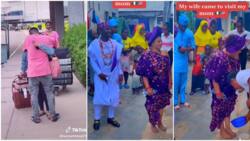 Young man marries oyinbo lover in sweet traditional ceremony after welcoming her to Nigeria, videos go viral