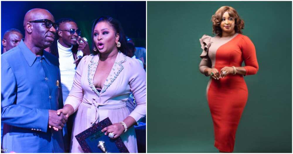 Photos of actress Etinosa Idemudia and governor Obaseki Photos of actress Etinosa Idemudia and governor Obaseki