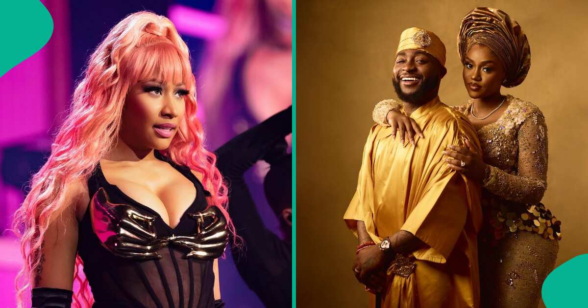 Chivido: See how US-based rapper Nicki Minaj reacted to Davido and Chioma's marriage
