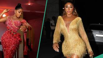 Ini Edo shows opulence and elegance in flamboyant blue dress, fans react: "It's giving everything"