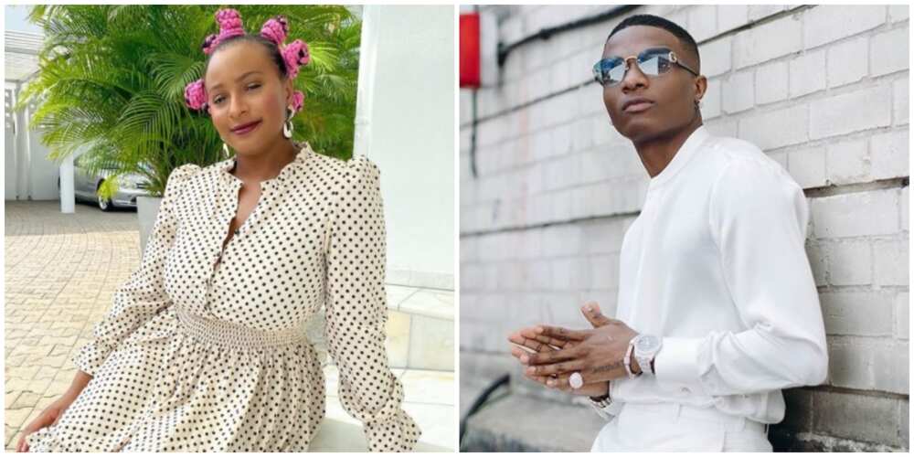 DJ Cuppy reacts as fan suggests she makes a song with Wizkid