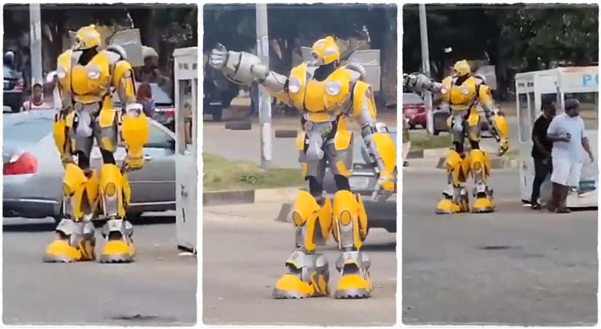 Video: See the moment a robot directed traffic on a Nigerian road, you will be surprised