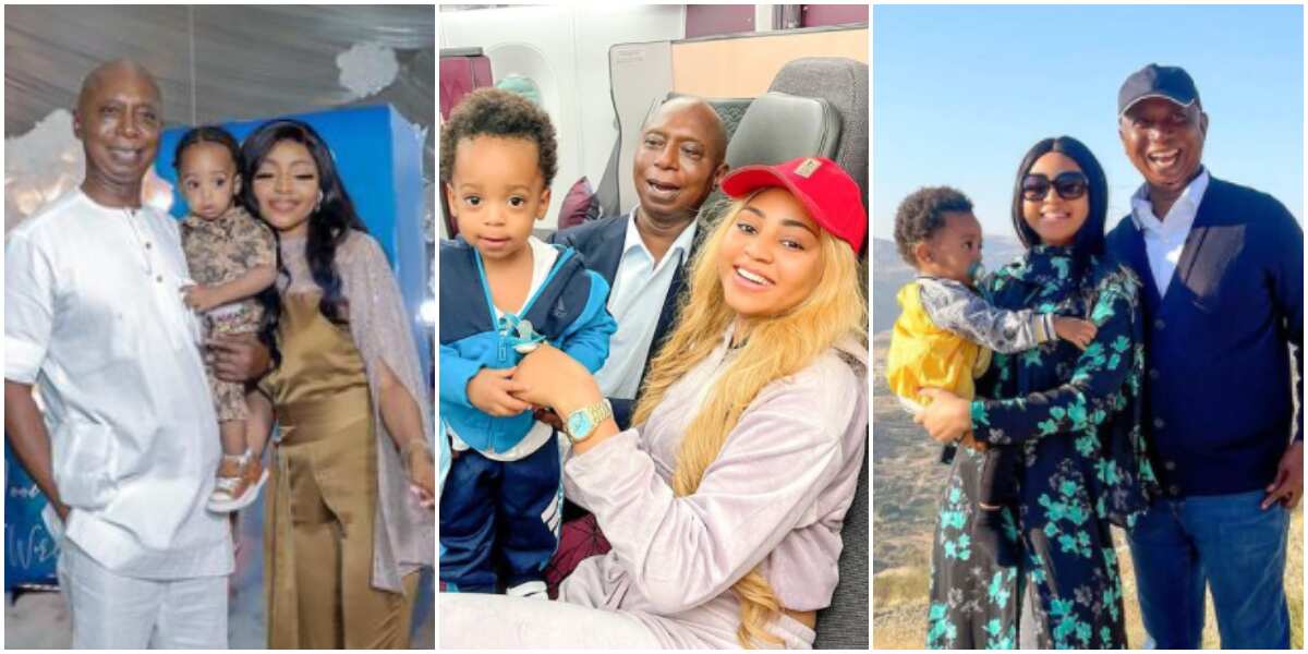 Laila or not: Regina Daniels, hubby and their son share adorable family goals in cute photos