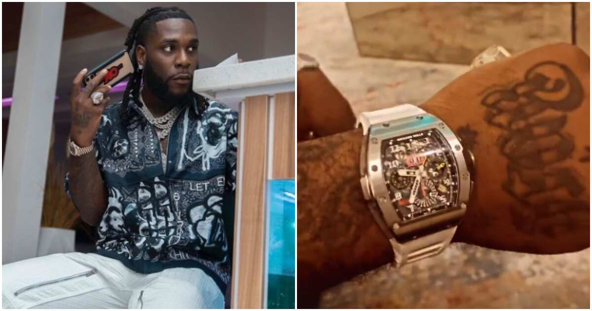 Burna Boy Splashes N100m on Richard Mille Wristwatch Makes Close