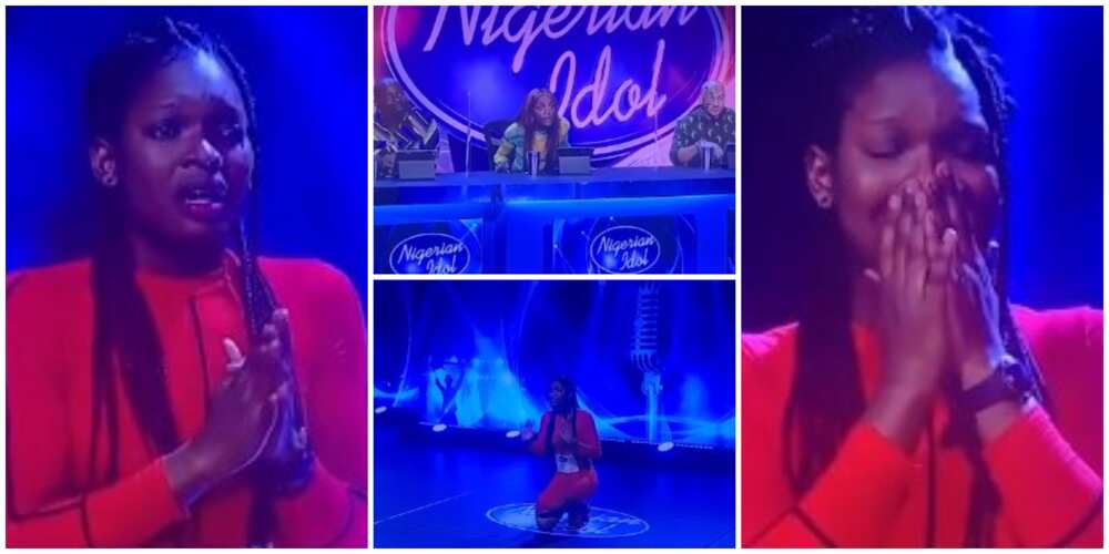 Lady Who Quit Job Cries on Stage as She is Evicted from Nigerian Idol, Video Causes Stir, Many React
