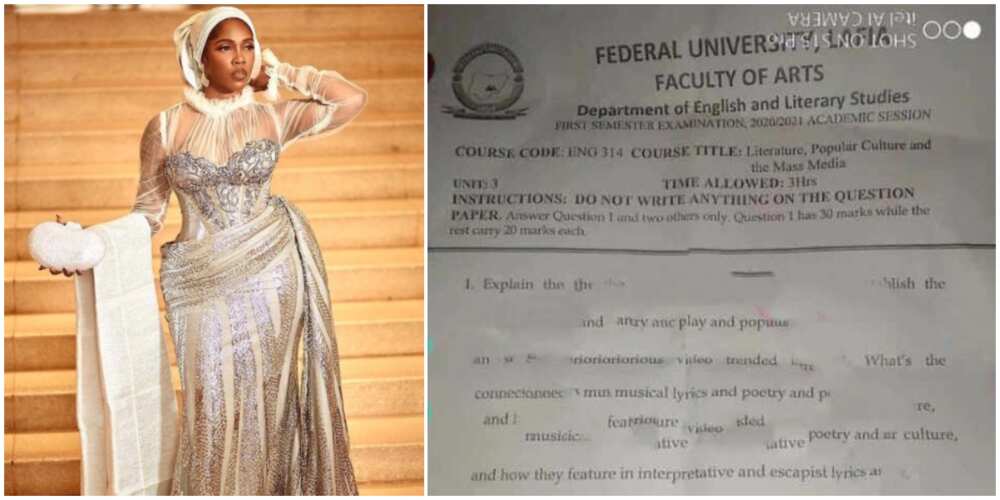 What kind of question is this? Reactions as federal university features Tiwa Savage's leaked tape in its exam question, the paper emerges