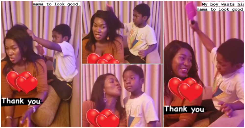 Stephanie Linus and son.