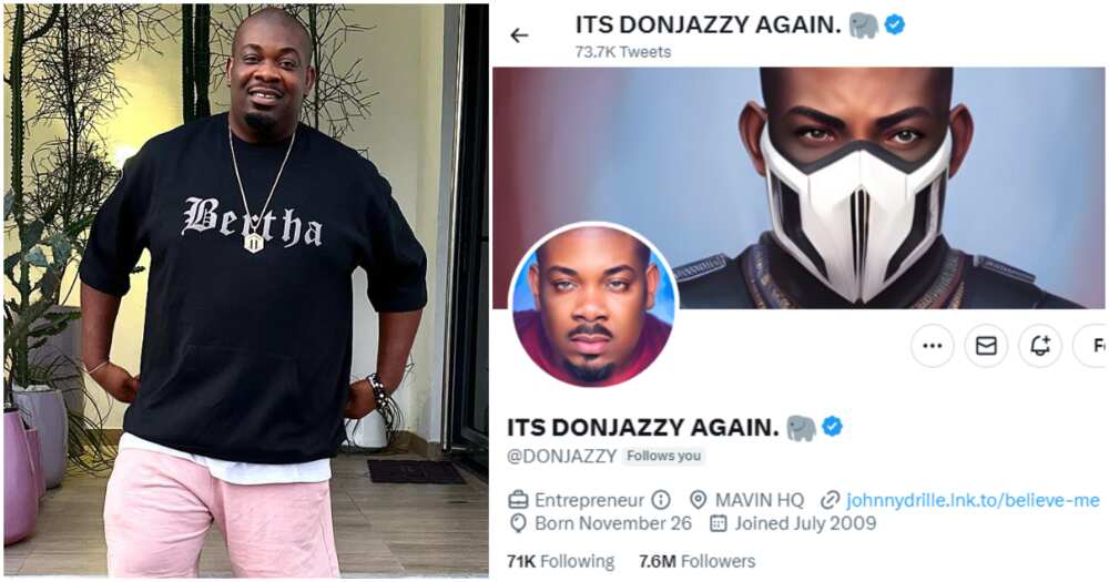 Don Jazzy's Twitter account remains verified.