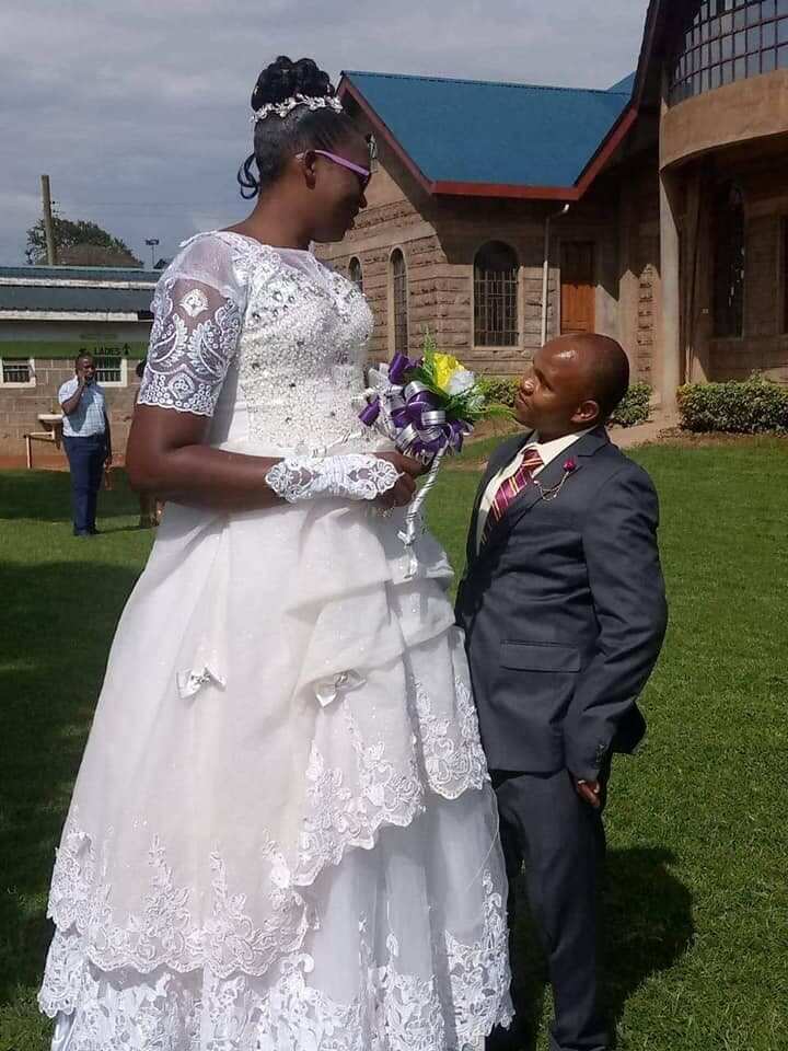 Woman who married short man professes much love to her husband