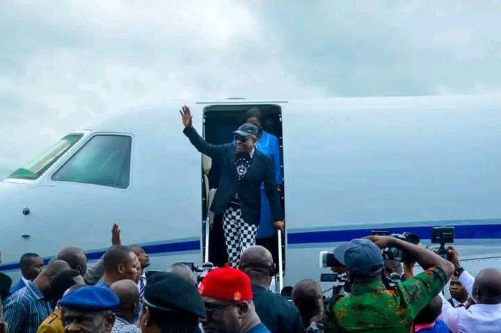 Governor Nyesom Wike, Rivers state, PDP, returned private jet