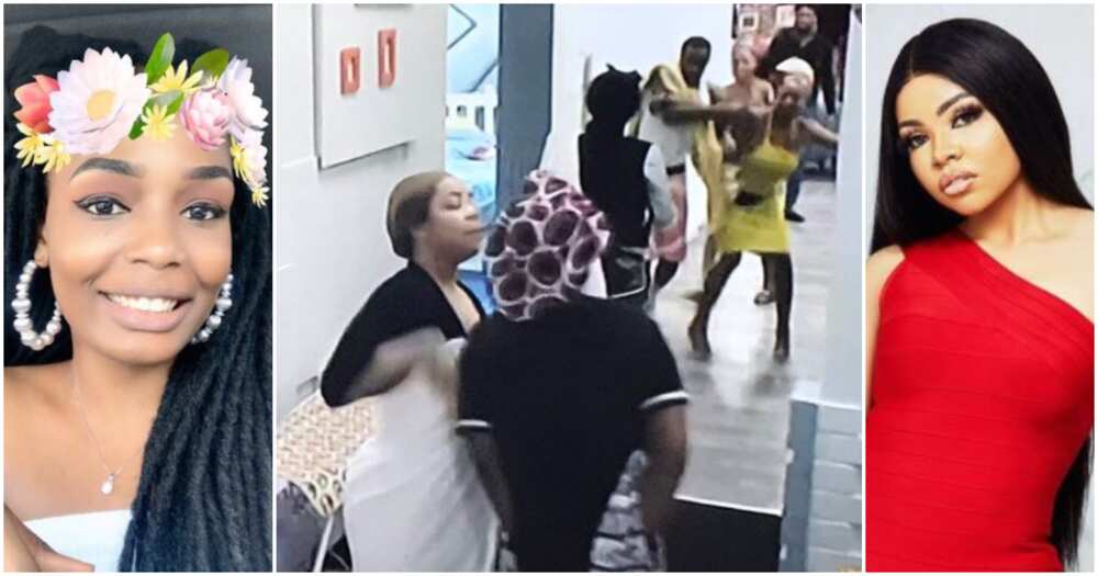 BBNaija Lockdown: Fans react to Kaisha and Nengi’s fight as Lucy stops others housemates from interfering