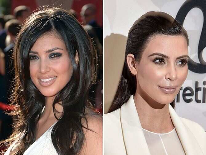 Kim Kardashian before and after