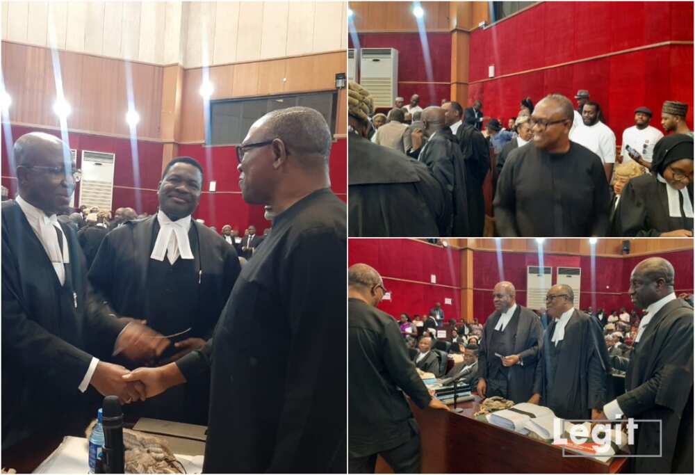 Peter Obi arrives at tribunal