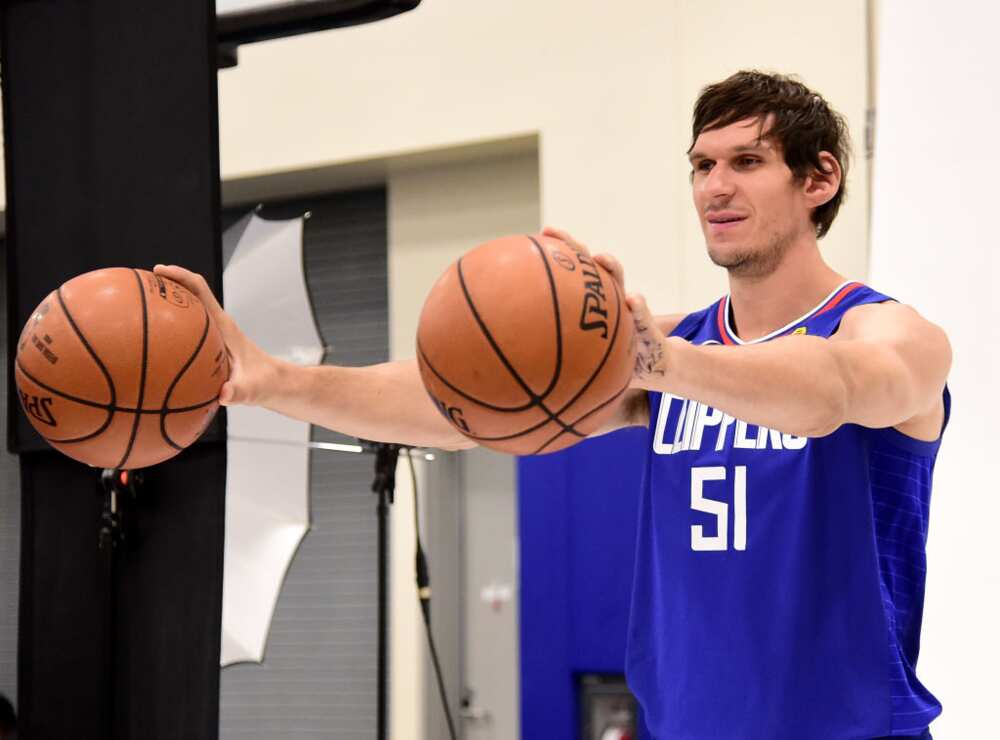 Boban Marjanovic of the Dallas Mavericks poses for a portrait