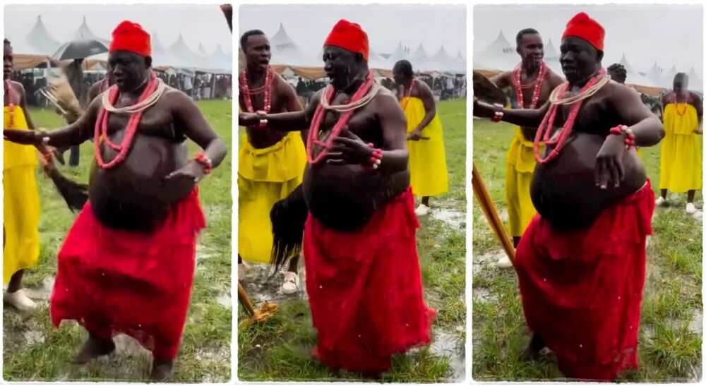 Photos of an Urhobo man performing the Urhobo Royal Ema Dance. Photos of an Urhobo man performing the Urhobo Royal Ema Dance.