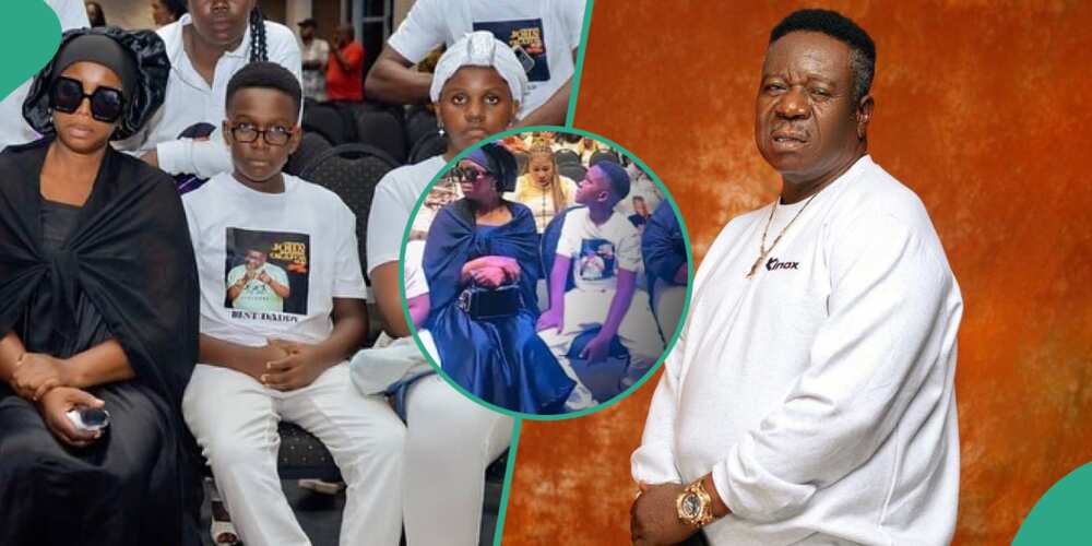 Video of Mr Ibu's children performing at his burial sighted online.
