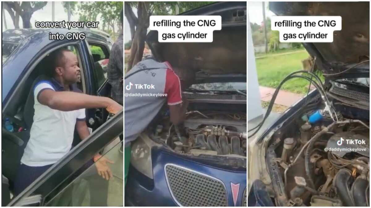From petrol to gas: Watch how this man used less than N2k to fill his car's tank (video)