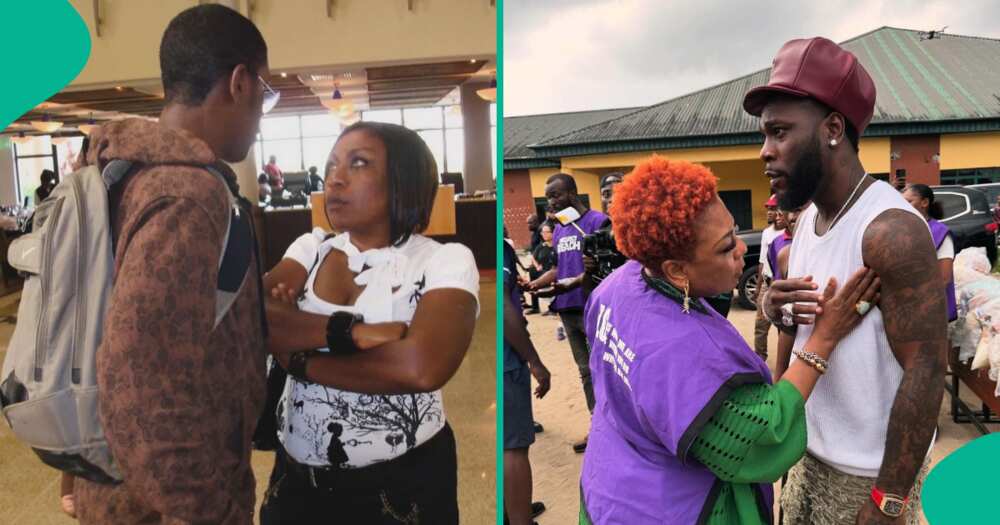 Throwback photos of Burna Boy with his mother.