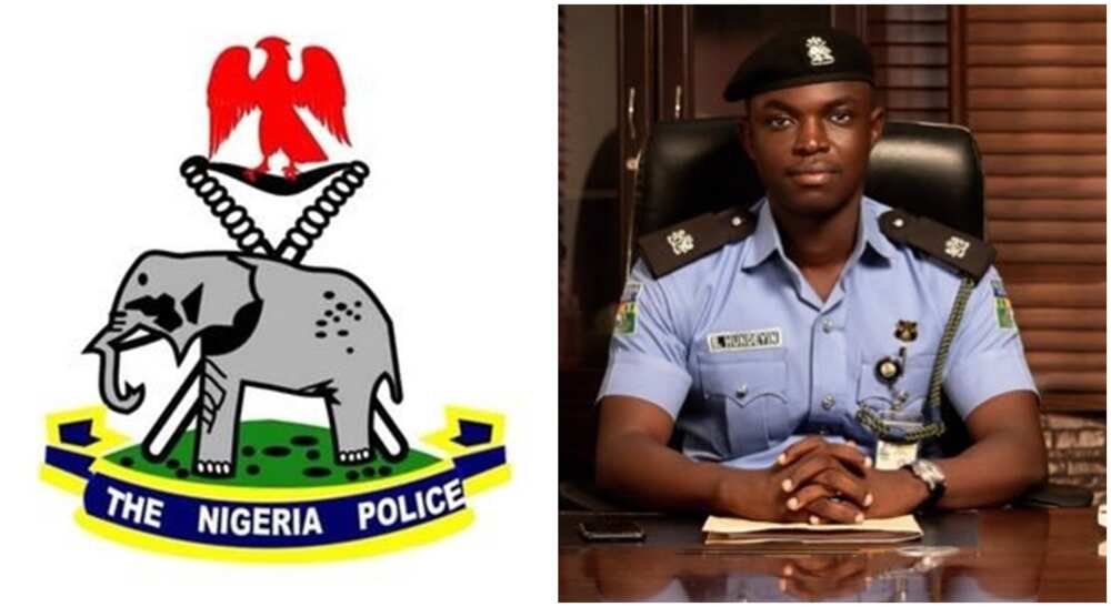 Police logo and Nigerian Police Spokesperson, SP Benjamin Hundeyin.