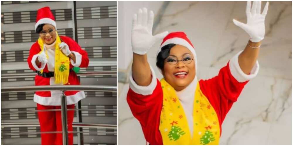Christmas 2020: Veteran actress Sola Sobowale dresses up as Santa Claus (photos)