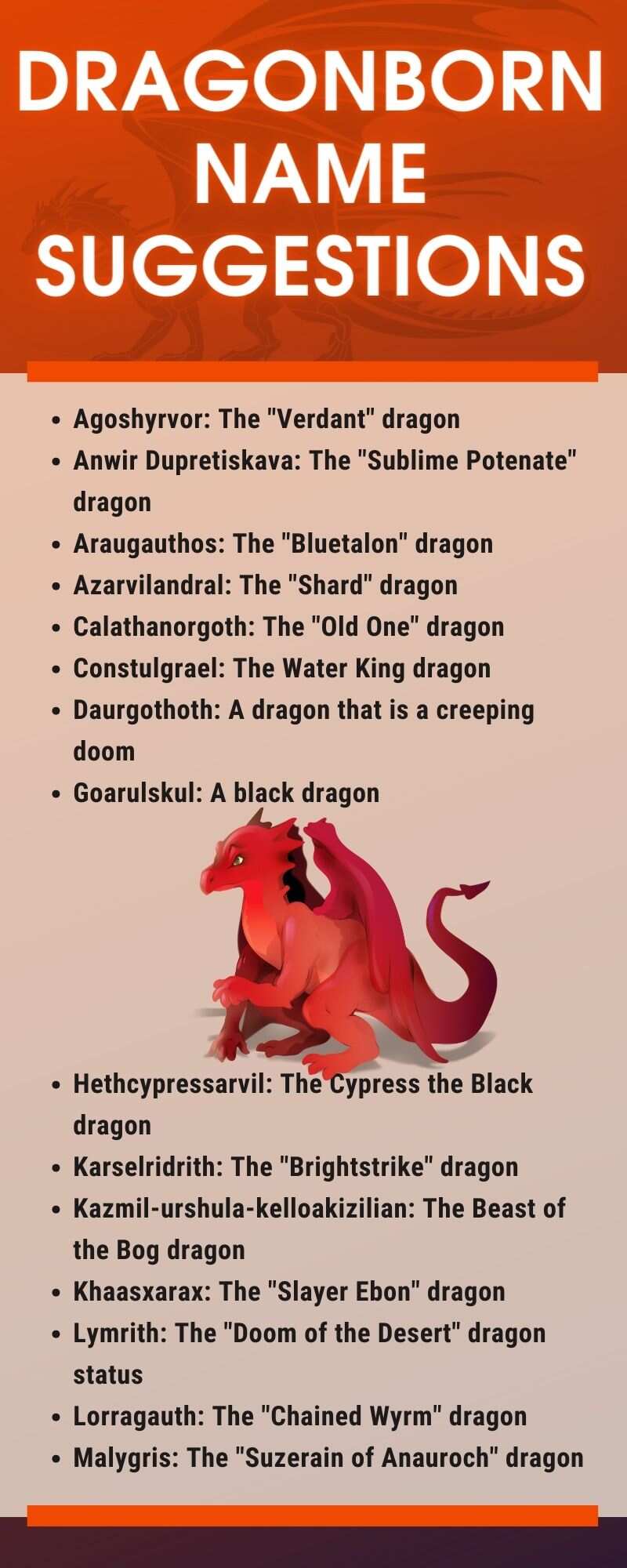 Dragonborn name suggestions for your newly created character