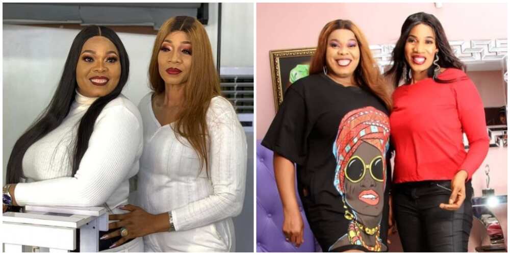 Nollywood actress Chinyere Wilfred and twin sister celebrate birthday with beautiful photo