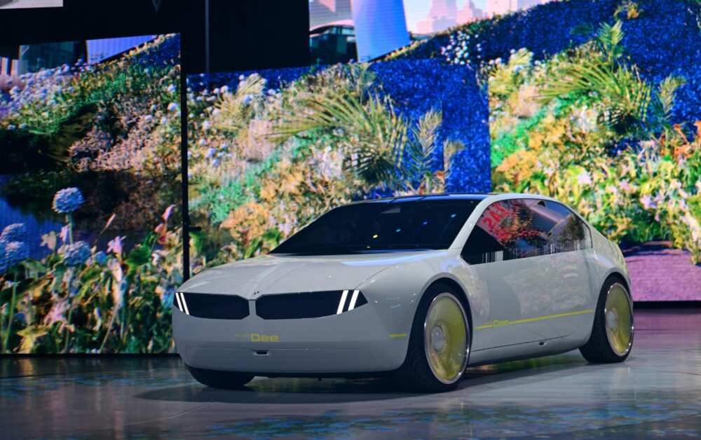 BMW said its i Vision Dee software could project movies on a windshield while an electric car is recharging BMW said its i Vision Dee software could project movies on a windshield while an electric car is recharging