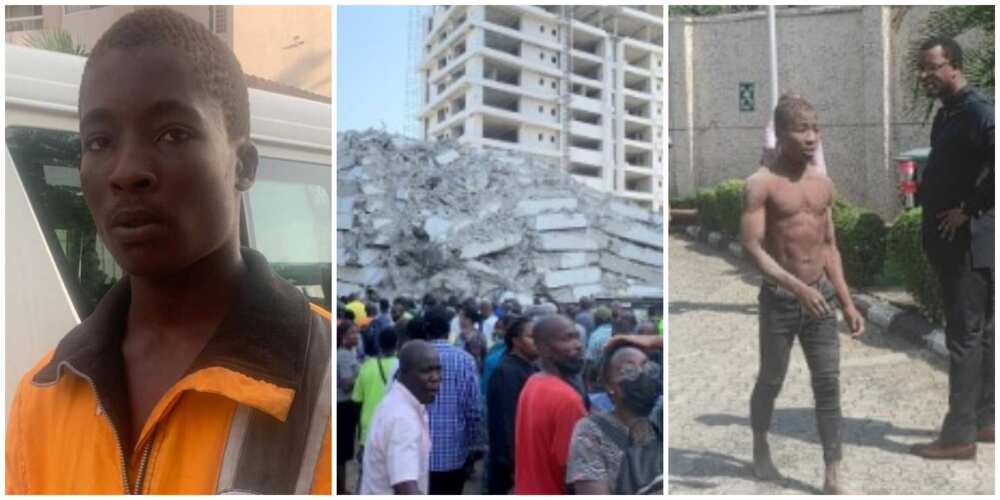 19-year-old survivor of Ikoyi building collapse shares escape story, says he was sleeping on the 4th floor