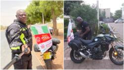 Nigeria's London to Lagos biker, Kunle Adeyanju, rides 11,301km so far, says "Africa is a beautiful continent"