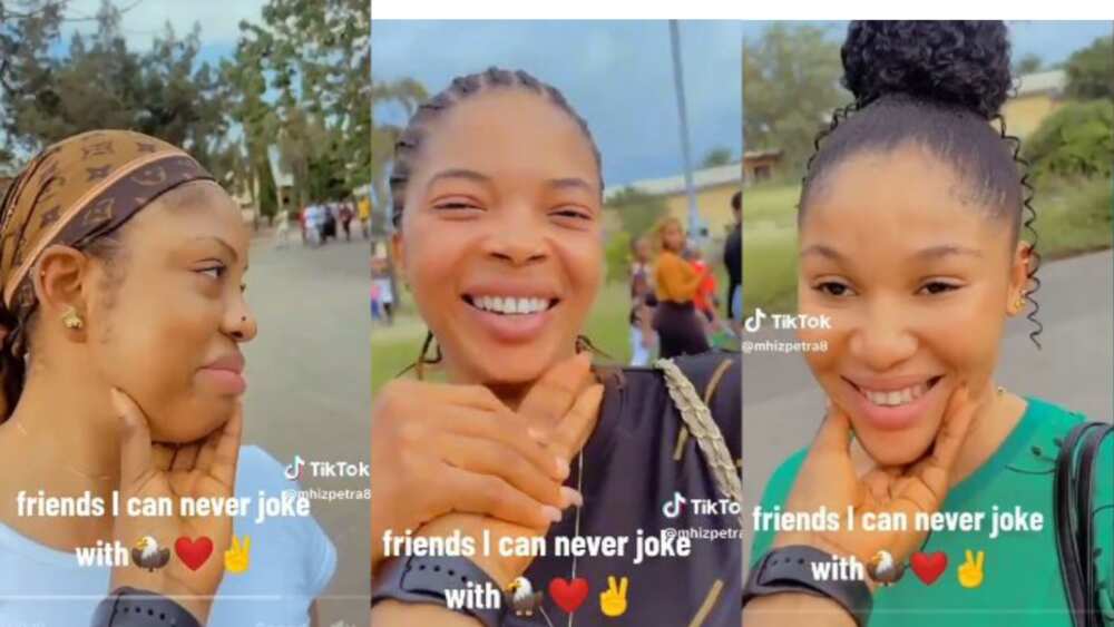 Proud lady shows her pretty friends Proud lady shows her pretty friends