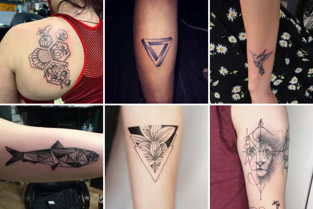 50+ geometric tattoos: cool ink ideas for men and women - Legit.ng