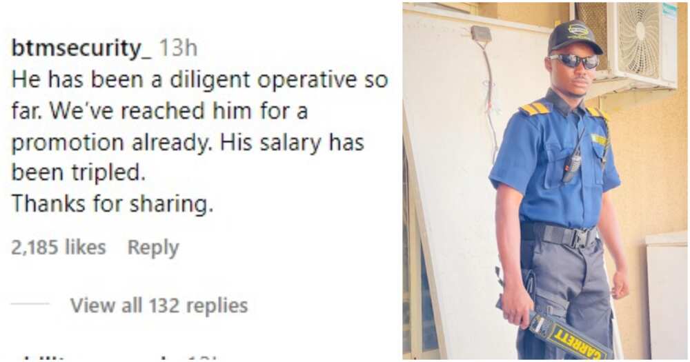 Company increases salary of viral security man, gives him promotion