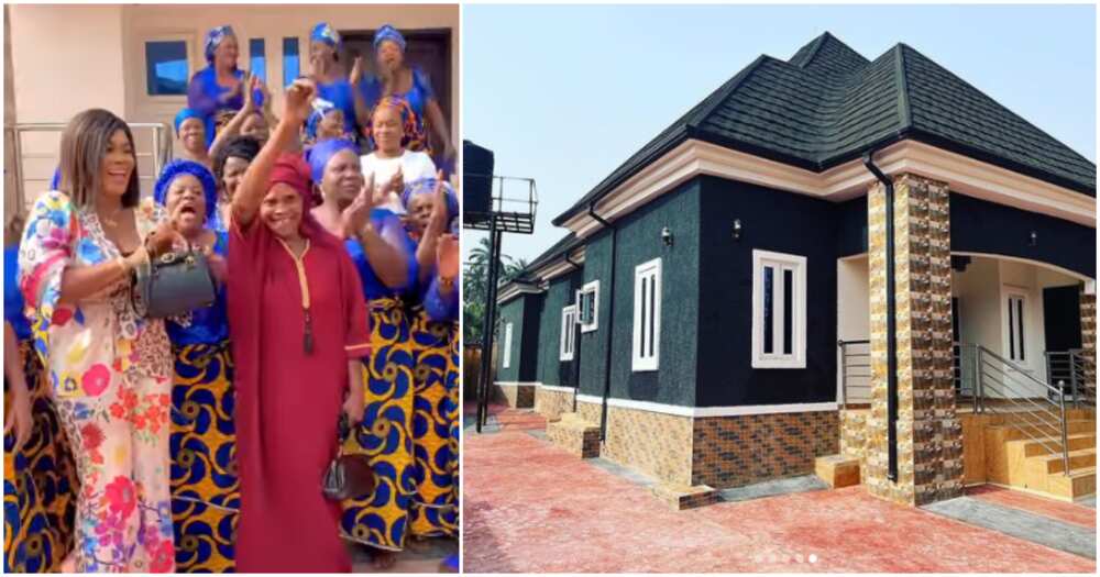 Actress Ruby Ojiakor builds her mother a house. Actress Ruby Ojiakor builds her mother a house.