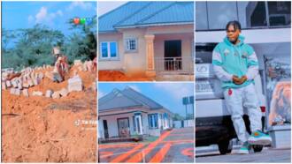 Young Nigerian millionaire completes his building project, shows off beautiful mansion in viral video