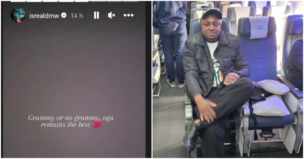 Davido Isreal reacts to singer's Grammy loss