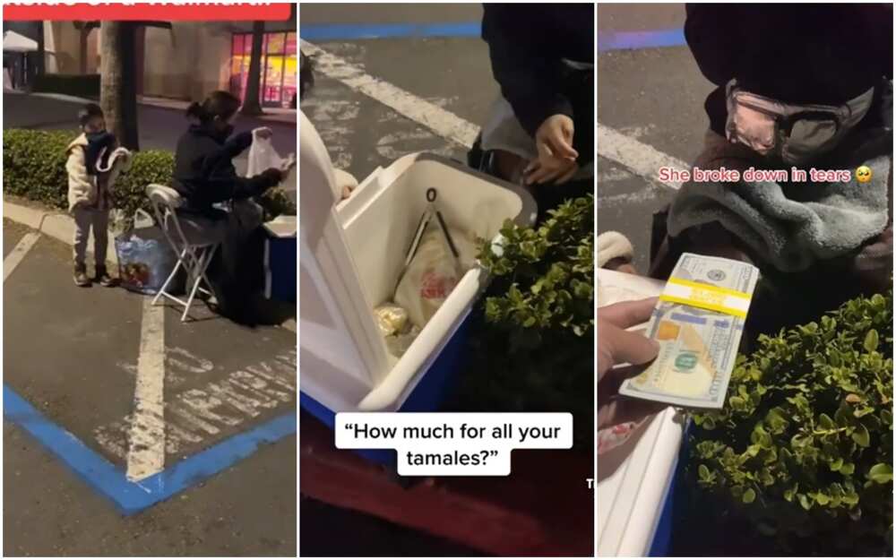 Food vendor gets cash gift from stranger
