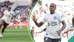 Asisat Oshoala rejoices after scoring Bay FC's first-ever goal in the NWSL, Nigerians react