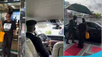 Jackie Appiah gets treated like a queen In Nigeria, rides in Rolls Royce As She returns to Ghana