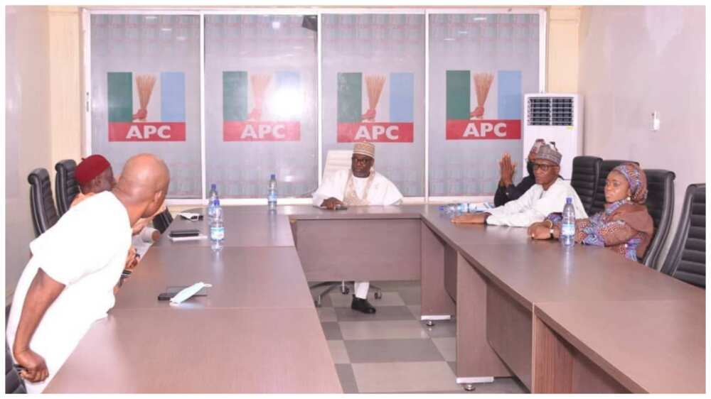 Omo-Agege, Govs, Senators Visit APC Secretariat Over Change Of Leadership