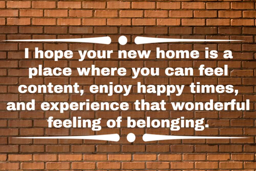 What to write in a new home card