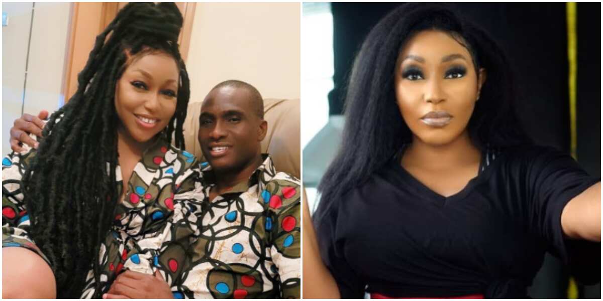 Shortly after their wedding, man calls out Rita Dominic's hubby for allegedly owing his sister N700k