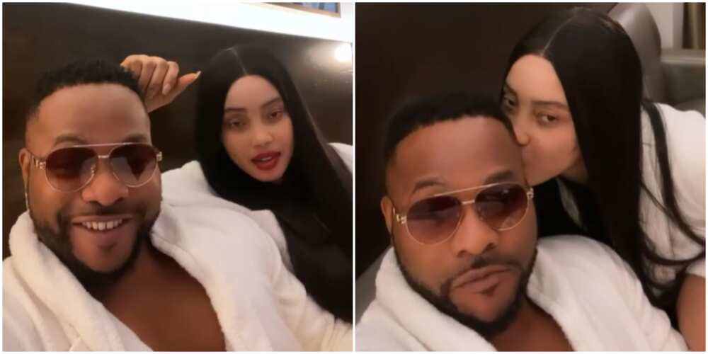 Actor Bolanle Ninalowo and wife hold social media to ransom with sweet video from their hotel room
