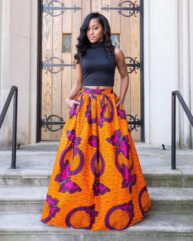 Ankara patterned skirt designs