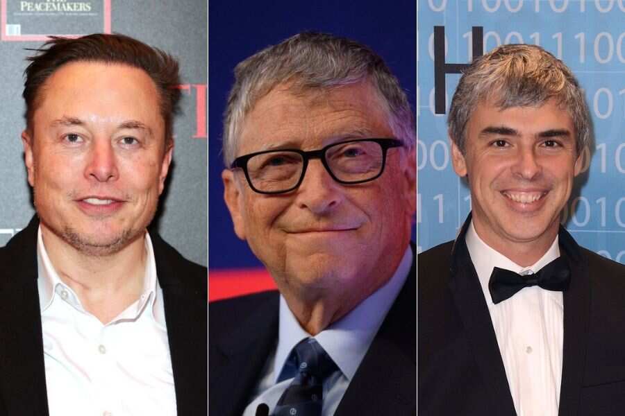 Elon Musk, Bill Gates and Larry Page