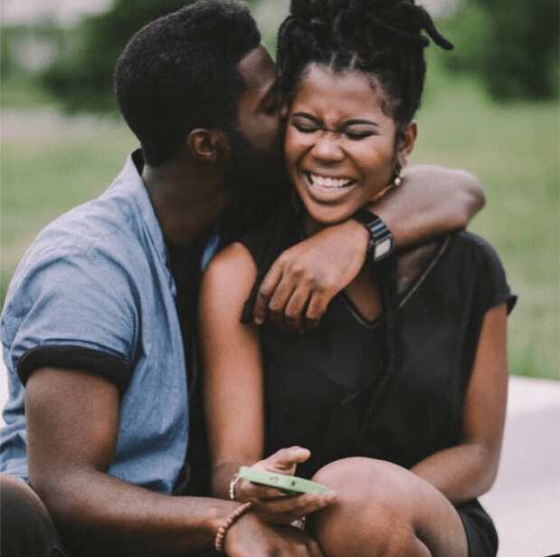 two young people in love