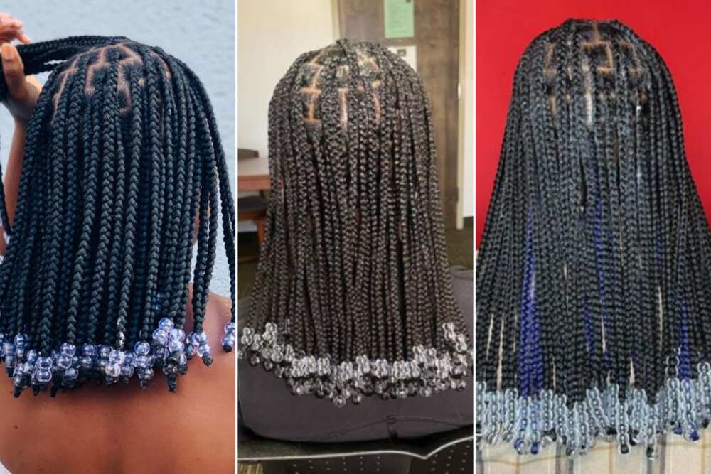 33 awesome short knotless braids with beads ideas to try out