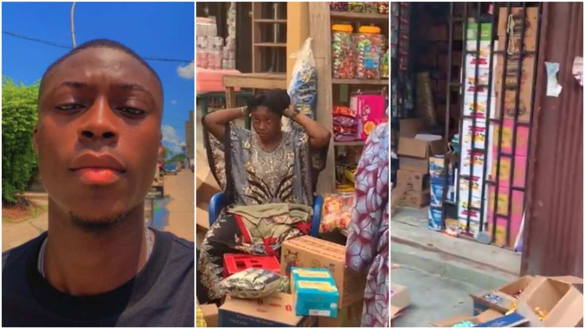 Young man promotes his mum's biscuit shop on Twitter, Nigerians react to viral video he made